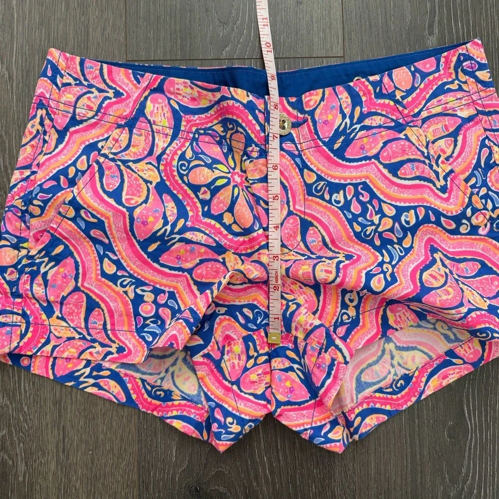 Lilly Pulitzer Womens Sz 2 Shorts Lot of 2 Pink Blue Resort Preppy Vacation - Picture 8 of 9